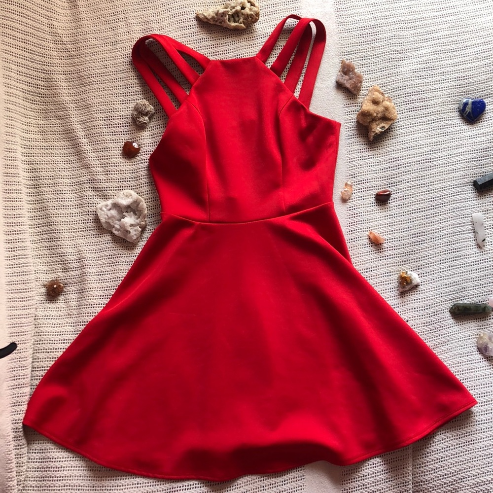 Red formal dress